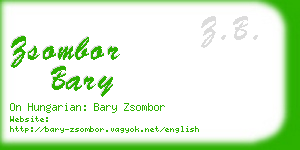 zsombor bary business card